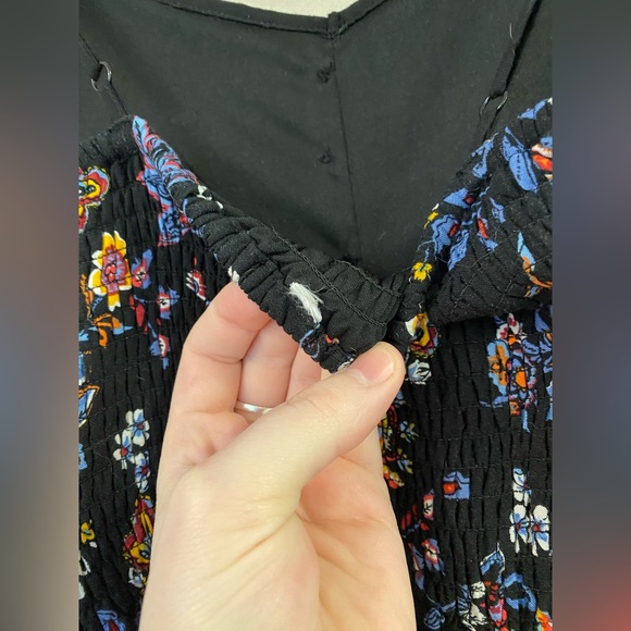 Navy and pink floral patterned dress - Picture 5 of 7